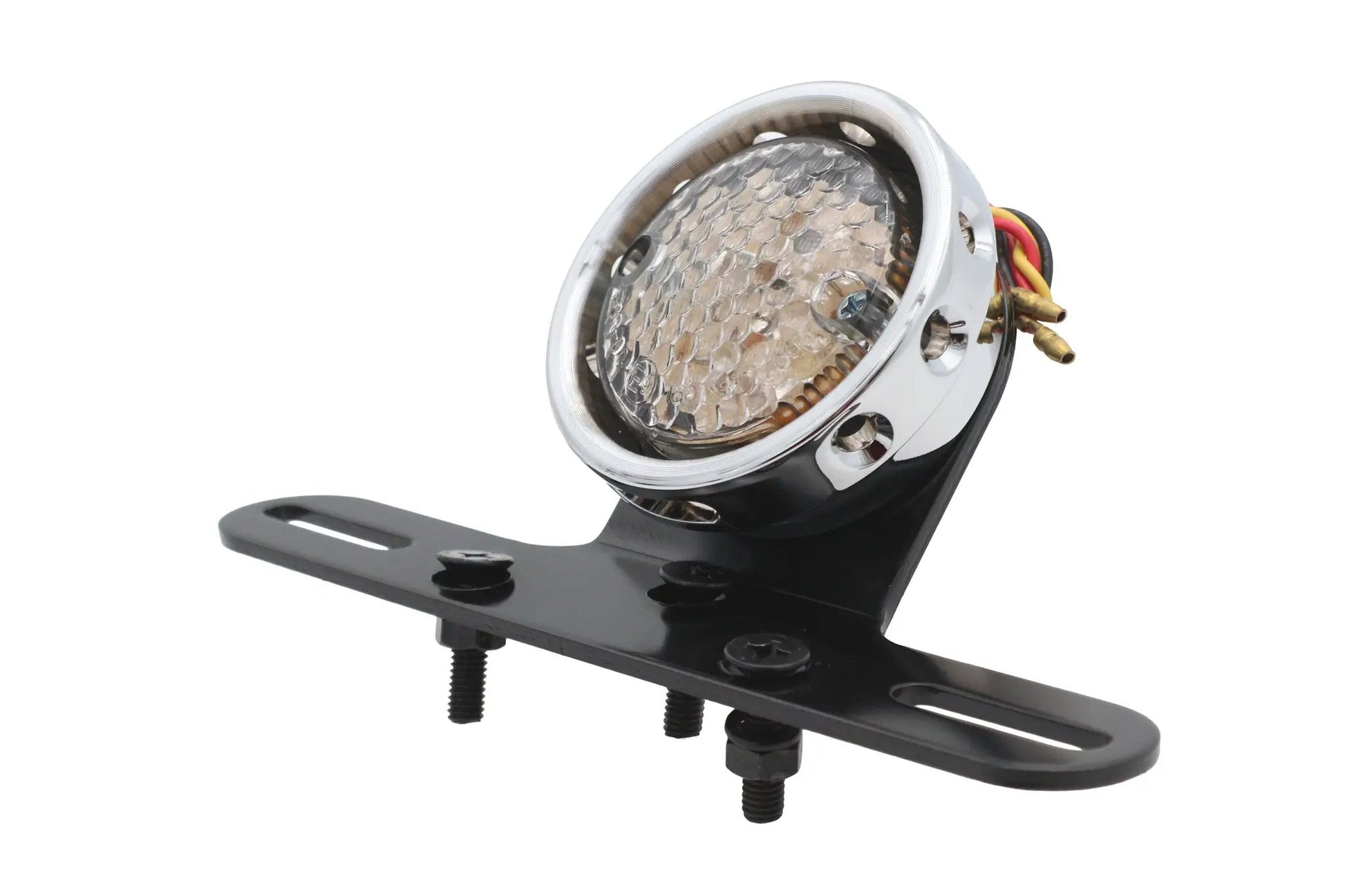 Ultima 8-233 Drilled Chrome Bezel Tail Lamp with Red LED and License Plate Light by Ultima
