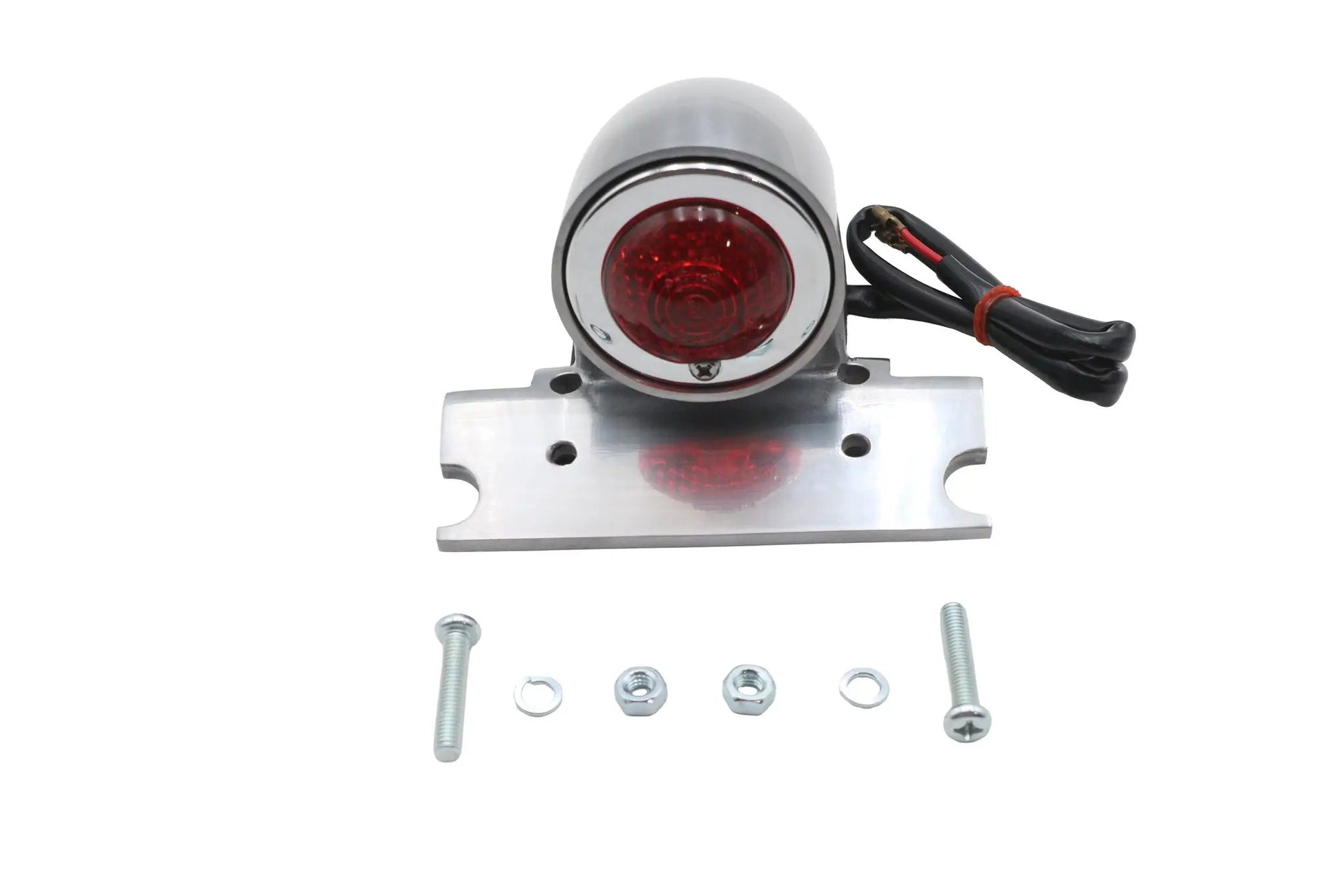 Ultima Polished Sparto Style 12 Volt Tail Lamp with Red Lens for Fender Mounting by Ultima