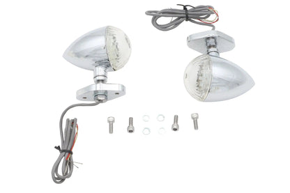 Ultima LED Bullet Turn Signal Set with Bracket Mount for Harley Davidson FLH by Ultima