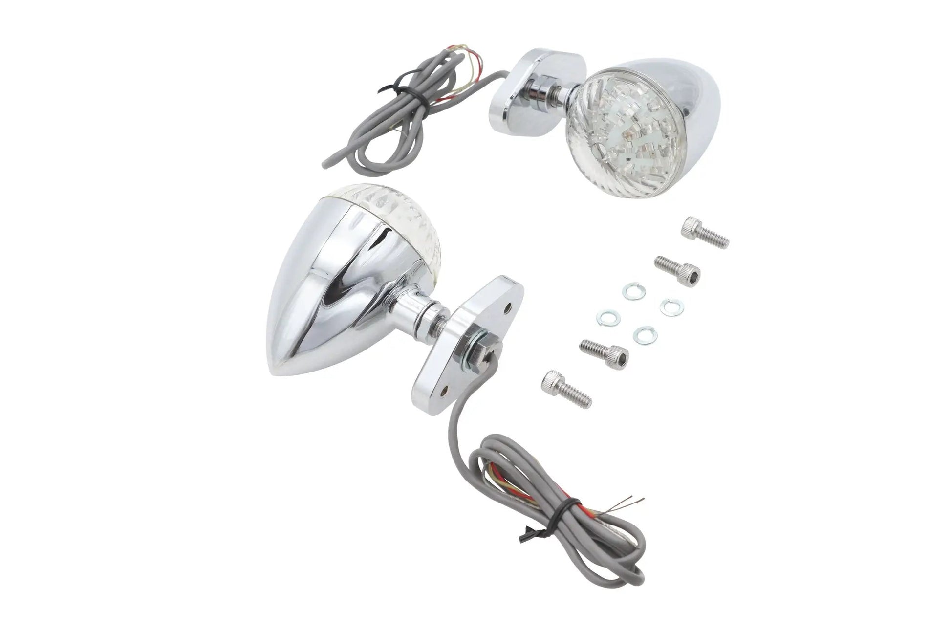 Ultima LED Bullet Turn Signal Set with Bracket Mount for Harley Davidson FLH by Ultima