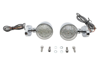 Ultima LED Bullet Turn Signal Set with Bracket Mount for Harley Davidson FLH by Ultima