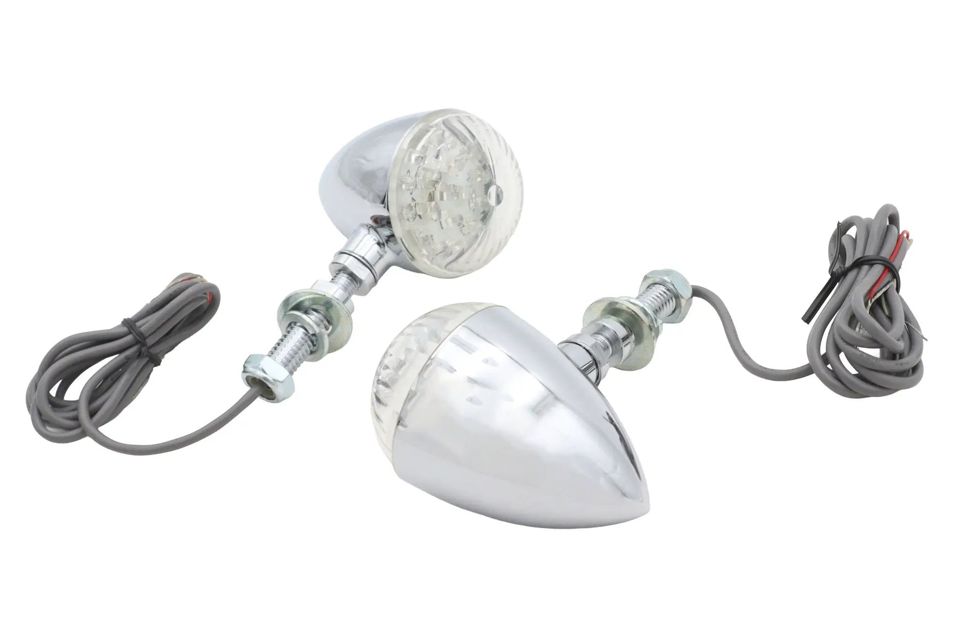 Ultima LED Bullet Turn Signal Set with Short Stud - Chrome Finish for Harley Davidson by Ultima