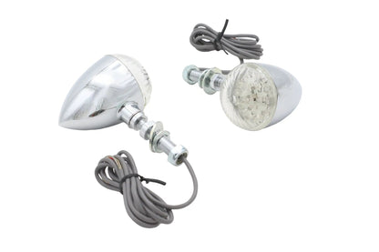 Ultima LED Bullet Turn Signal Set with Short Stud - Chrome Finish for Harley Davidson by Ultima