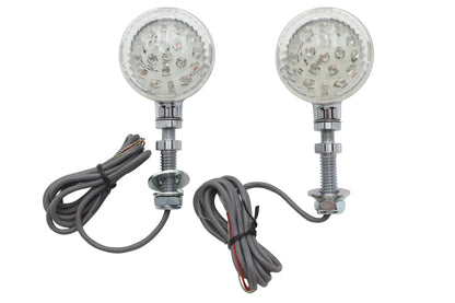 Ultima LED Bullet Turn Signal Set with Short Stud - Chrome Finish for Harley Davidson by Ultima