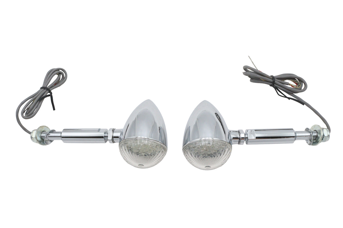 Ultima 8-360 Chrome LED Bullet Turn Signal Set with Short Stud