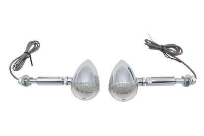 Ultima 8-360 Chrome LED Bullet Turn Signal Set with Short Stud