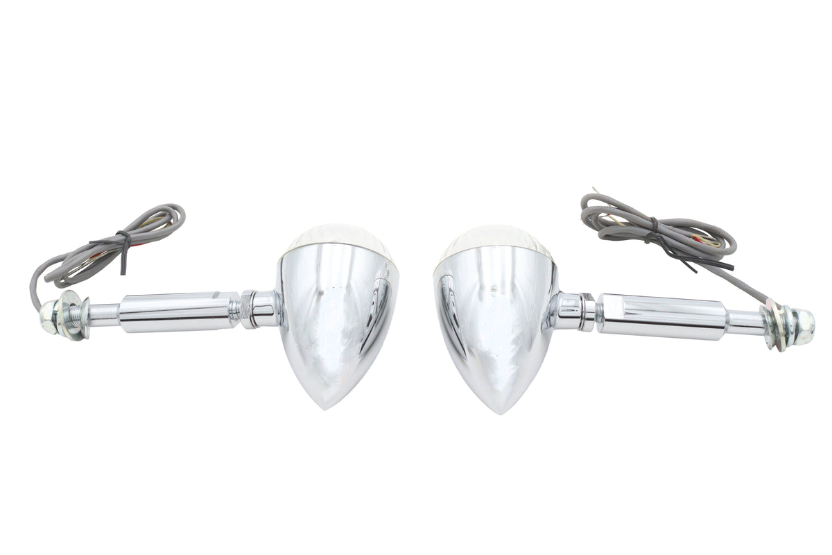 Ultima 8-360 Chrome LED Bullet Turn Signal Set with Short Stud