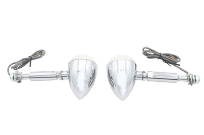 Ultima 8-360 Chrome LED Bullet Turn Signal Set with Short Stud