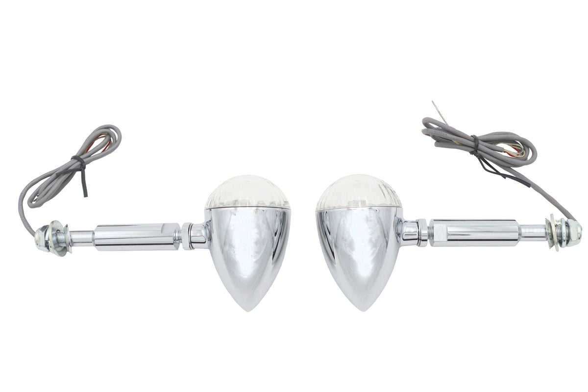 Ultima 8-360 Chrome LED Bullet Turn Signal Set with Short Stud