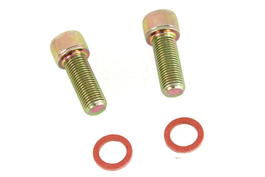 Colony Damper Fork Tube Screw and Washer Kit - Zinc Plated for Harley Davidson XL and FX Models by Colony