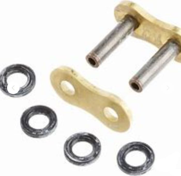 D.I.D ZJ525VX3G 525VX3 Gold and Black ZJ Press-Fit Rivet Connecting Link