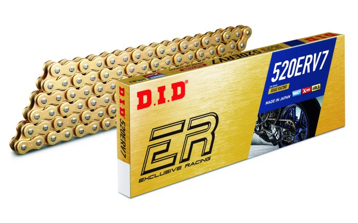 D.I.D X-Ring Chain 520ERV7 Gold 120ZB for Motorcycles