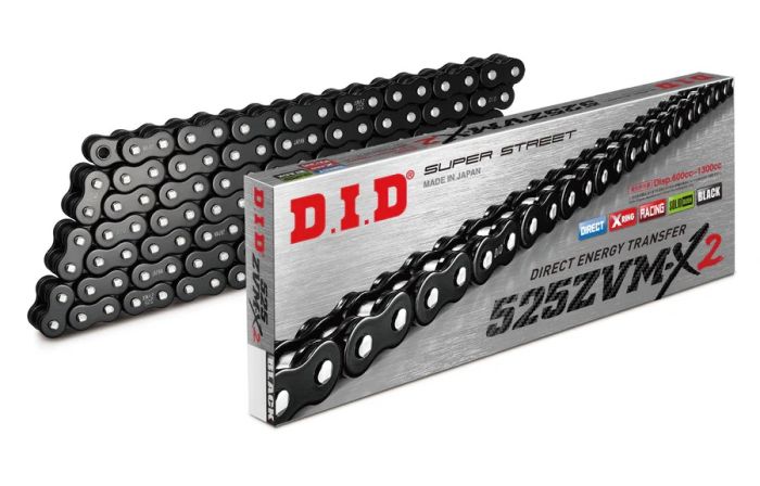 D.I.D X-Ring Chain 525ZVM-X2 with 130ZB Link - Durable Motorcycle Chain