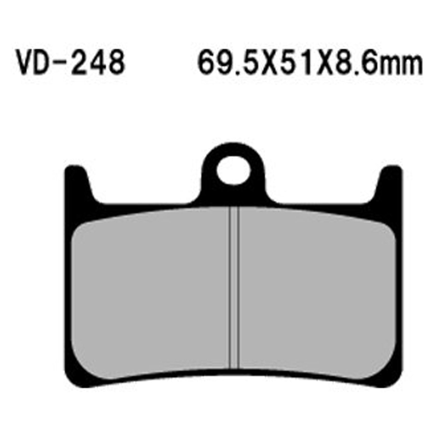 VESRAH Brake Pads VD-248/2 for Reliable Vehicle Stopping Power