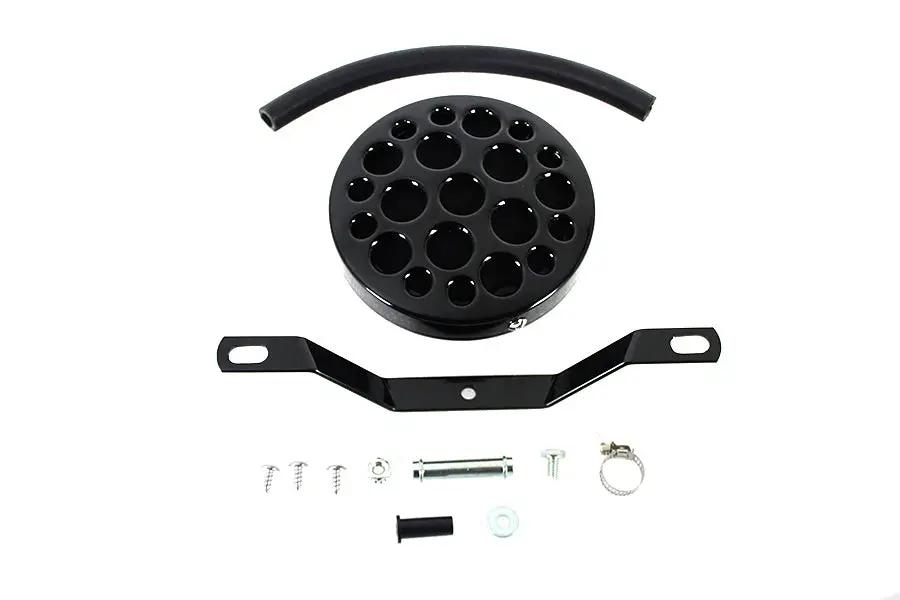 Wyatt Gatling Black Drilled Air Cleaner for Harley Davidson FL – Part 13407B by Wyatt Gatling