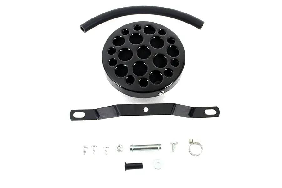 Wyatt Gatling Black Drilled Air Cleaner for Harley Davidson FL – Part 13407B by Wyatt Gatling