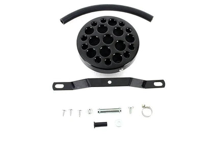 Wyatt Gatling Black Drilled Air Cleaner for Harley Davidson FL – Part 13407B by Wyatt Gatling