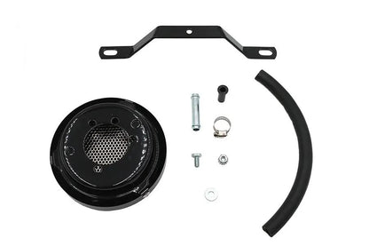 Wyatt Gatling Black Smooth Air Cleaner for Harley Davidson FL - Part 13405B by Wyatt Gatling