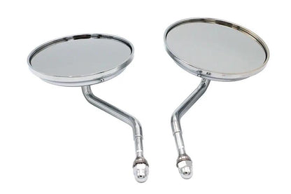 Wyatt Gatling Air Flow Mirror Set with Steel Stems in Chrome Finish - 4 Inch Diameter by Wyatt Gatling