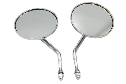 Wyatt Gatling Air Flow Mirror Set with Steel Stems in Chrome Finish - 4 Inch Diameter by Wyatt Gatling