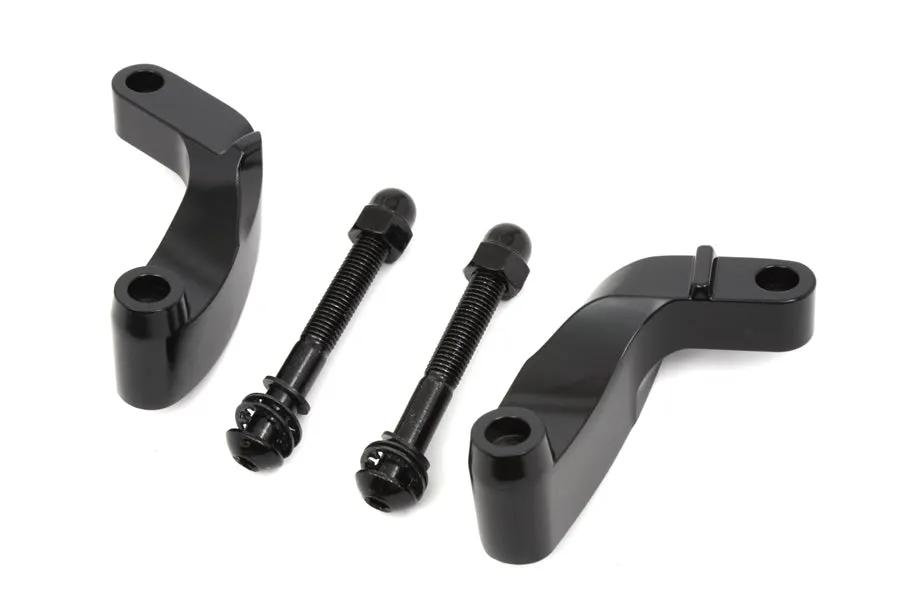 Wyatt Gatling Black Prime Mirror Relocation Kit for Harley Davidson FXD (2006-2015) by Wyatt Gatling