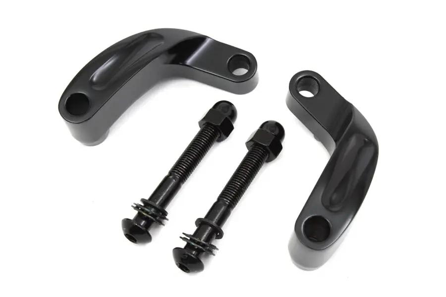 Wyatt Gatling Black Prime Mirror Relocation Kit for Harley Davidson FXD (2006-2015) by Wyatt Gatling