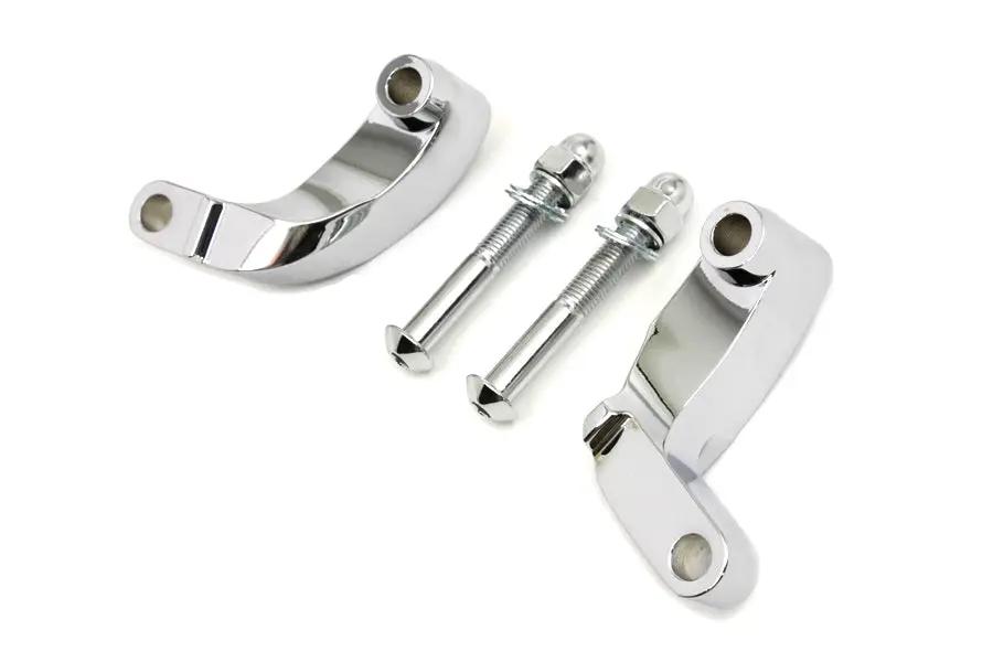 Wyatt Gatling Chrome Prime Mirror Relocation Kit for Harley Davidson FXD (2006-2015) by Wyatt Gatling