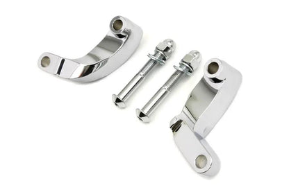 Wyatt Gatling Chrome Prime Mirror Relocation Kit for Harley Davidson FXD (2006-2015) by Wyatt Gatling