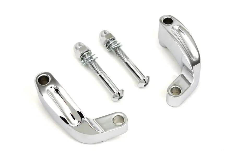 Wyatt Gatling Chrome Prime Mirror Relocation Kit for Harley Davidson FXD (2006-2015) by Wyatt Gatling