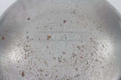 V-Twin Raw 6 Inch Air Cleaner Cover with Logo for Harley Davidson UL & WL Models - Part B-8843-HD by V-Twin
