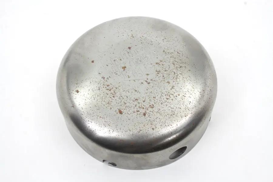 V-Twin Raw 6 Inch Air Cleaner Cover with Logo for Harley Davidson UL & WL Models - Part B-8843-HD by V-Twin