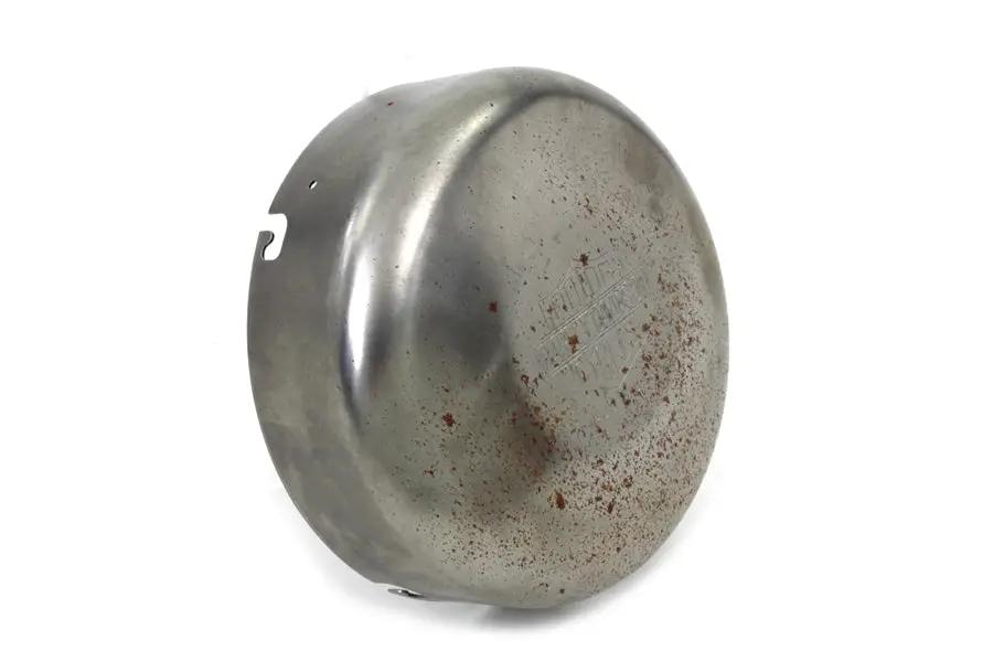 V-Twin Raw 6 Inch Air Cleaner Cover with Logo for Harley Davidson UL & WL Models - Part B-8843-HD by V-Twin
