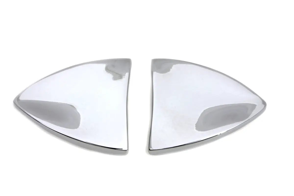 Wyatt Gatling Chrome Mirror Block Off Plate Set for Harley Davidson FLT (1996-2005) by Wyatt Gatling