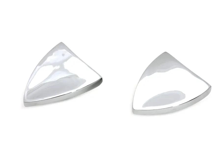 Wyatt Gatling Chrome Mirror Block Off Plate Set for Harley Davidson FLT (1996-2005) by Wyatt Gatling