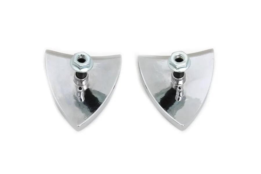 Wyatt Gatling Chrome Mirror Block Off Plate Set for Harley Davidson FLT (1996-2005) by Wyatt Gatling