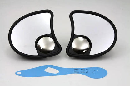 Wyatt Gatling Part 77501B Split Vision Fairing Mount Mirror Set for Harley Davidson FLT by Wyatt Gatling
