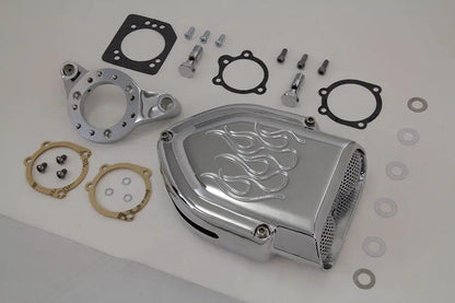 Wyatt Gatling Chrome Flame Style Air Cleaner Kit for Harley Davidson XL Models by Wyatt Gatling