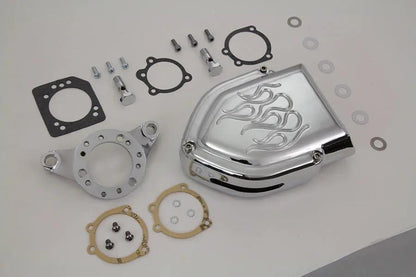 Wyatt Gatling Chrome Flame Style Air Cleaner Kit for Harley Davidson XL Models by Wyatt Gatling