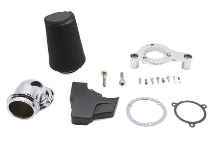 V-Twin M8 Heavy Breather Air Cleaner Kit Chrome for Harley Davidson FLHX and FLHTC by V-Twin