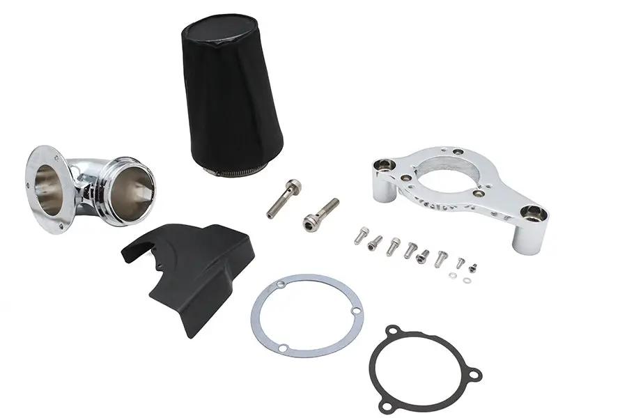 V-Twin M8 Heavy Breather Air Cleaner Kit Chrome for Harley Davidson FLHX and FLHTC by V-Twin