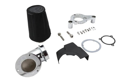V-Twin M8 Heavy Breather Air Cleaner Kit Chrome for Harley Davidson FLHX and FLHTC by V-Twin