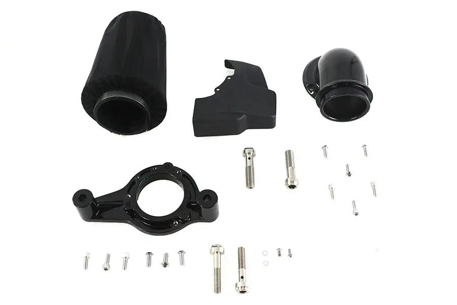 V-Twin M8 Heavy Breather Air Cleaner Kit Black for Harley Davidson FLHX and FLHTC Models by V-Twin