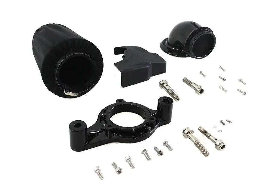 V-Twin M8 Heavy Breather Air Cleaner Kit Black for Harley Davidson FLHX and FLHTC Models by V-Twin
