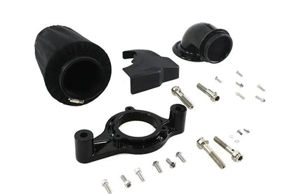 V-Twin M8 Heavy Breather Air Cleaner Kit Black for Harley Davidson FLHX and FLHTC Models by V-Twin