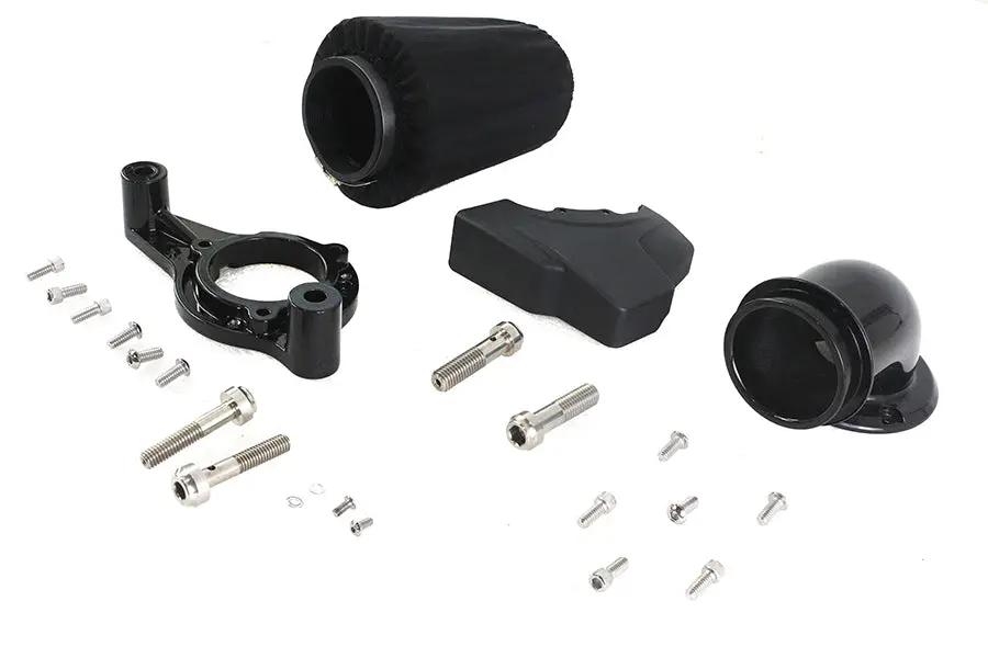 V-Twin M8 Heavy Breather Air Cleaner Kit Black for Harley Davidson FLHX and FLHTC Models by V-Twin