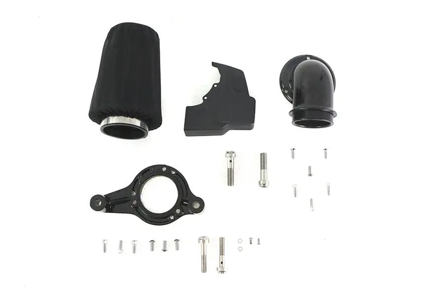 V-Twin M8 Heavy Breather Air Cleaner Kit Black for Harley Davidson FLHX and FLHTC Models by V-Twin