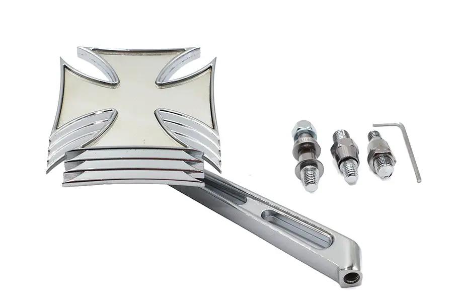 Wyatt Gatling Chrome Maltese Mirror with Billet Girder Stem for Harley Davidson 1965-1974 by Wyatt Gatling