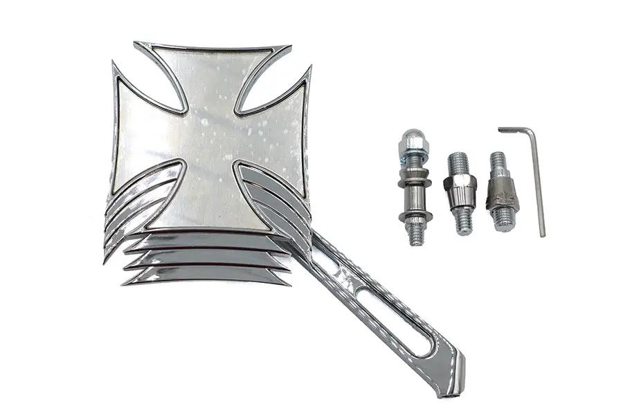 Wyatt Gatling Chrome Maltese Mirror with Billet Girder Stem for Harley Davidson 1965-1974 by Wyatt Gatling