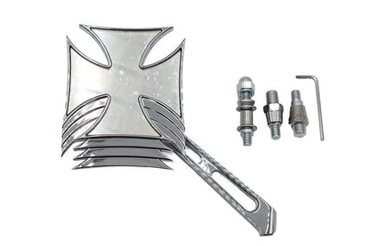Wyatt Gatling Chrome Maltese Mirror with Billet Girder Stem for Harley Davidson 1965-1974 by Wyatt Gatling