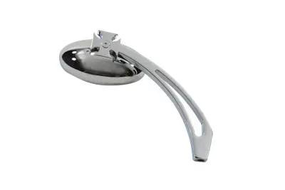 Wyatt Gatling Chrome Oval Mirror with Billet Slotted Stem for Harley Davidson (Part #76260B3) by Wyatt Gatling